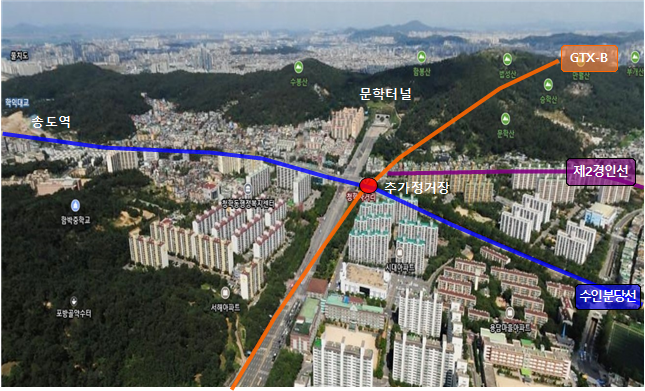 GTX-B 인천 '청학역' 위치도. 사진=인천시