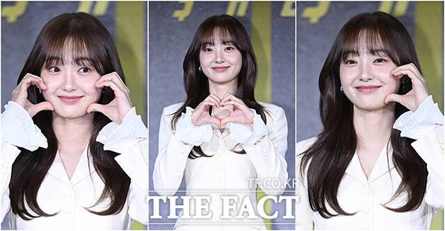 배우 김혜준이 22일 오전 서울 강남구 웨스틴 서울 파르나스에서 열린 넷플릭스 새 시리즈 '캐셔로' 제작발표회에 참석해 포즈를 취하고 있다. /박헌우 기자