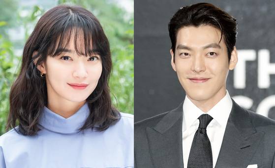 Actors Shin Min-a, left, and Kim Woo-bin who are tying the knot on Dec. 20 at a hotel in Seoul [AM ENTERTAINMENT, NEWS1]