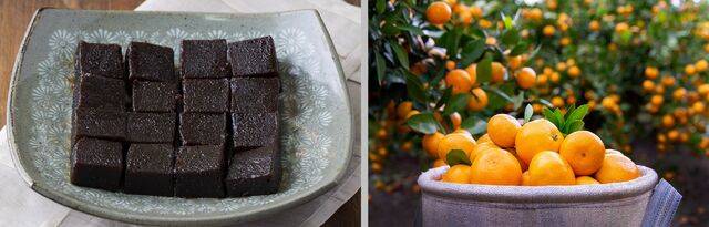 왕실에서 동지에 먹었던 ‘전약’과 서울로 진상되는 제주 감귤. 궁중병과연구원, 클립아트코리아