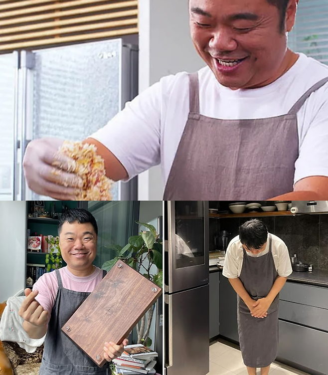 ‘옥동자몰’에서 판매한 돈가스와 도마, 정종철 SNS