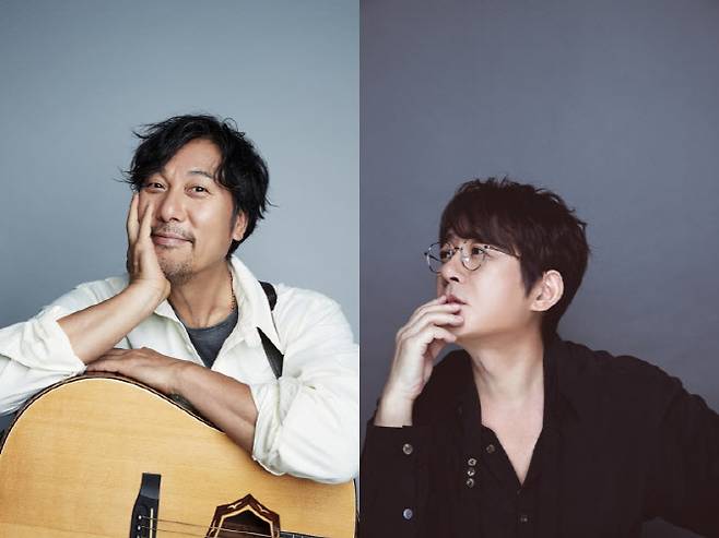 이문세(왼쪽)와 신승훈