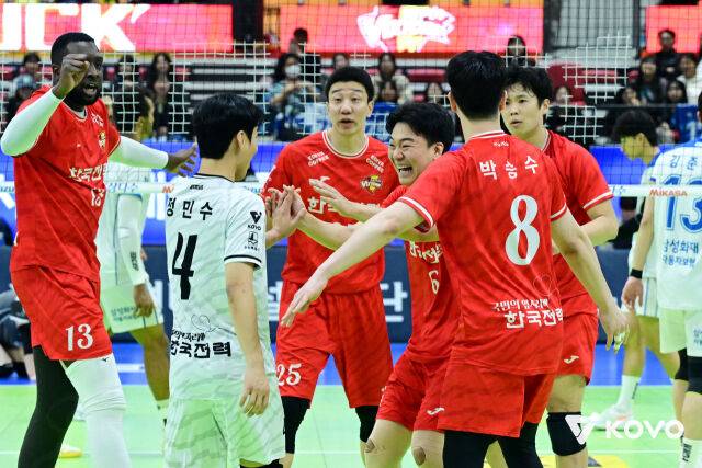 승리한 한국전력./KOVO