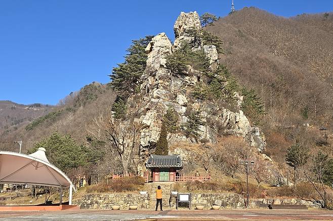 텅스텐이 채굴되는 영월 꼴두바위 뒷산.