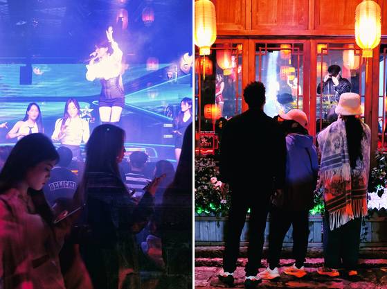 리장고성의 또 다른 얼굴은 이른바 ‘헌팅클럽’으로 불리는 밤문화다. 통유리로 둘러싸인 클럽 내부에서는 처음 만난 남녀의 만남이 고스란히 드러나, 마치 짝짓기 프로그램을 현장 중계로 지켜보는 듯하다.