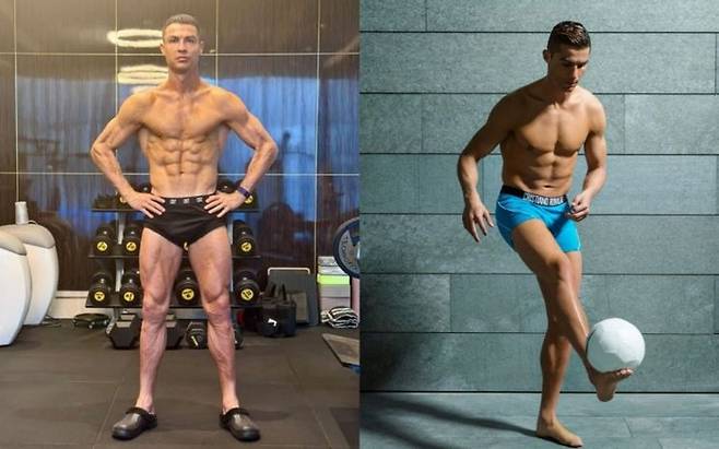 크리스티아누 호날두가 최근 자신의 인스타그램에 운동하고 있는 사진을 공개했다. [Cristiano Ronaldo 인스타그램 캡처]