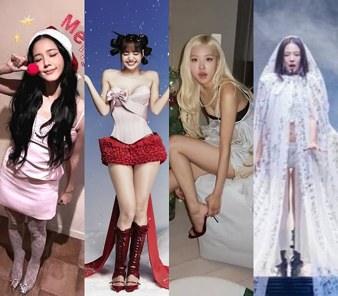 지수, 리사, 로제, 제니 / 사진=각 SNS 캡처