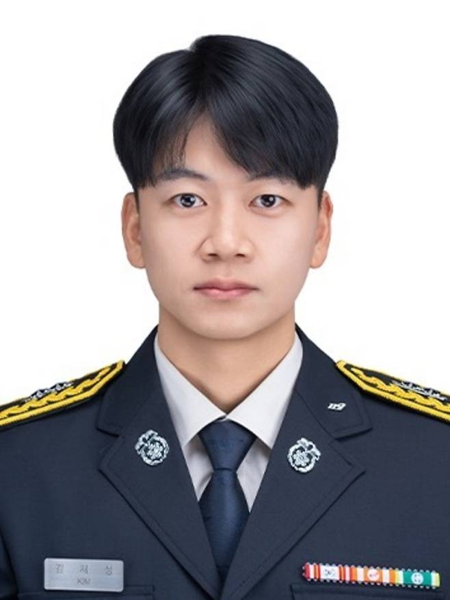 ▲ 김재성 소방사 시보.