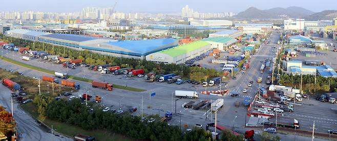 인천항 배후단지인 아암물류1단지 전경. 사진=인천항만공사