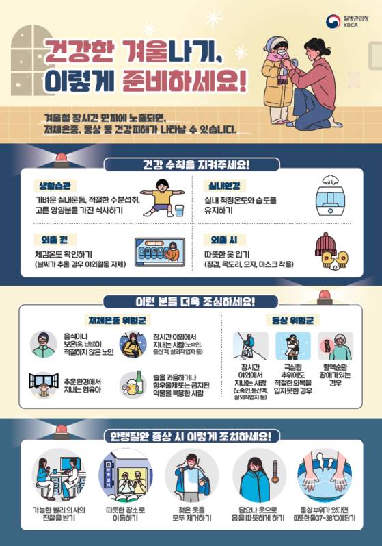 서울시가 25일 배포한 한랭질환 예방수칙. [사진 서울시]