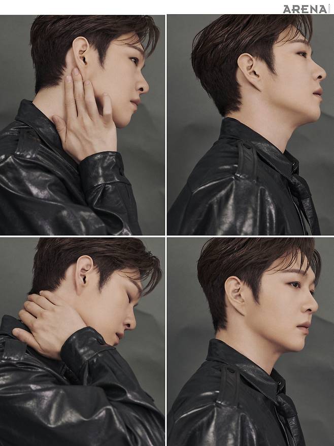 레더 셔츠·타이 모두 르메테크 제품.