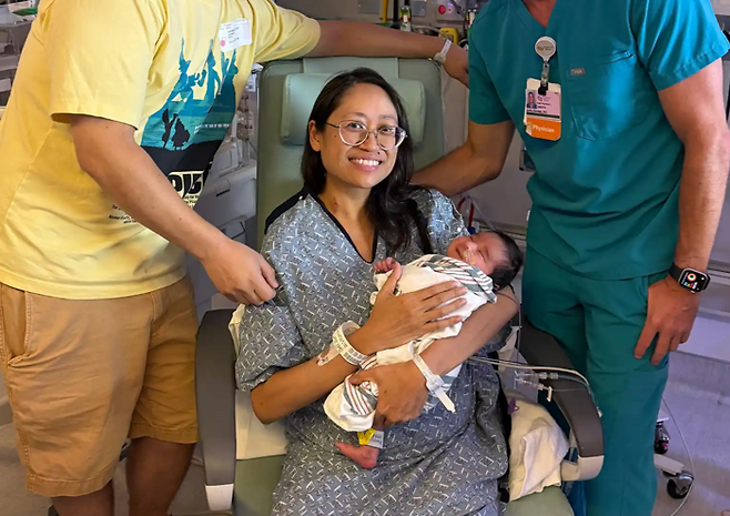 미국에 거주하는 여성이 10kg에 가까운 종양 제거 수술과 함께 3.6kg의 아기를 출산했다. 사진=미국 시더스-시나이 병원