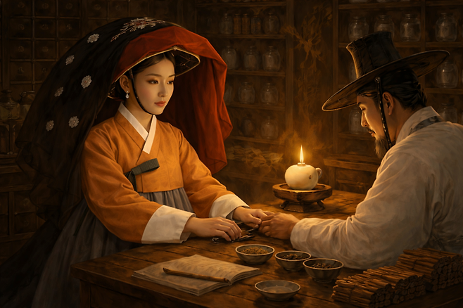 옛날에는 한약으로 낙태를 시키기도 했다. 그러나 의원들은 환자가 원한다고 해서 함부로 낙태 처방을 하지 않았다. 아무리 태(胎)라 할지라도 이 또한 생명이기에 소중하게 여겼기 때문이다. 챗GPT에 의한 AI생성 이미지.