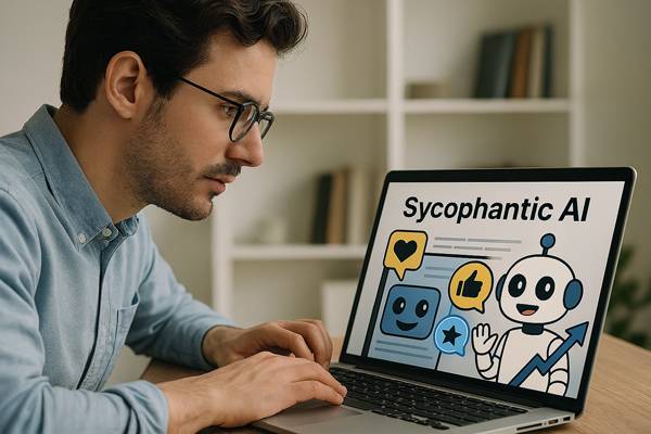 ▲ 생성형 AI 코파일럿(copilot)을 통해 만든 '아첨형 광고(Sycophantic AI)' 이미지.