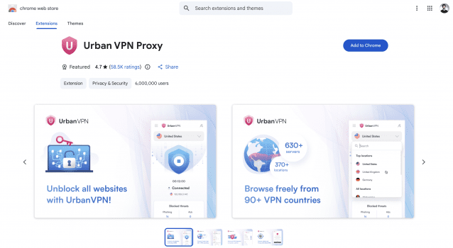 사용자 몰래 개인정보를 탈취해온 무료 VPN '어반 VPN 프록시' (이미지=코이 시큐리티)