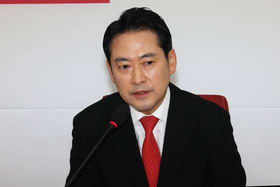장동혁 국민의힘 대표가 28일 서울 여의도 국회에서 열린 현안 기자간담회에서 발언하고 있다. 장진영 기자