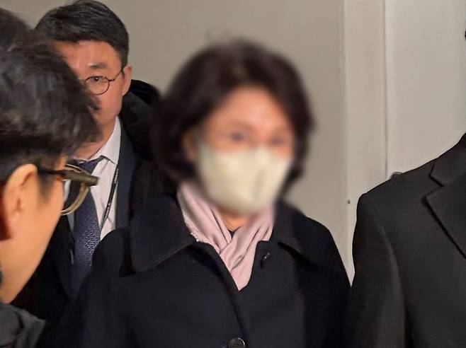 경찰 조사 마친 정원주 씨 [촬영 김채린 수습기자]