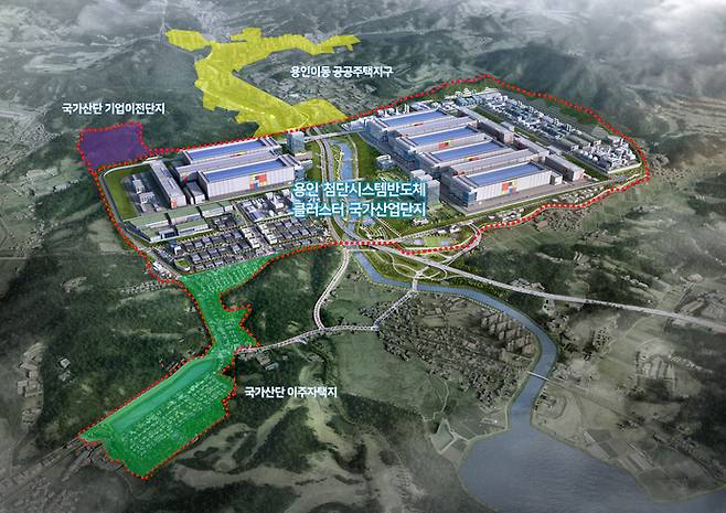 용인특례시에 조성되고 있는 이동남사 '용인 첨단시스템반도체 국가산업단지' 조감도. 사진=용인특례시청