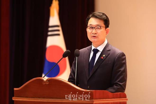 김종구 농식품부 차관이 29일 열린 취임식에서 발언하고 있는 모습. ⓒ농림축산식품부