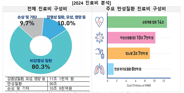2024년 진료비 분석. 질병관리청 제공
