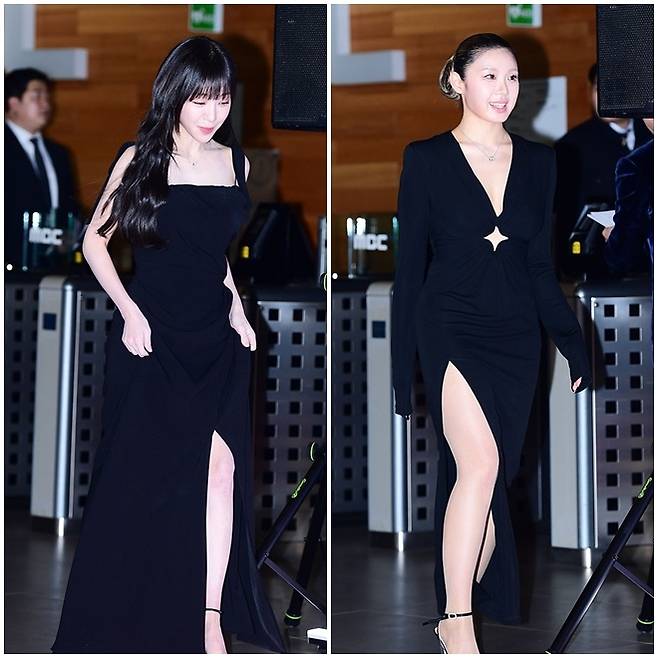 ‘2025 MBC 방송연예대상’ 레드카펫에서 방송인 쯔양과 리정이 이전과는 확연히 다른 선택으로 시선을 끌었다. / 사진 =김영구 기자