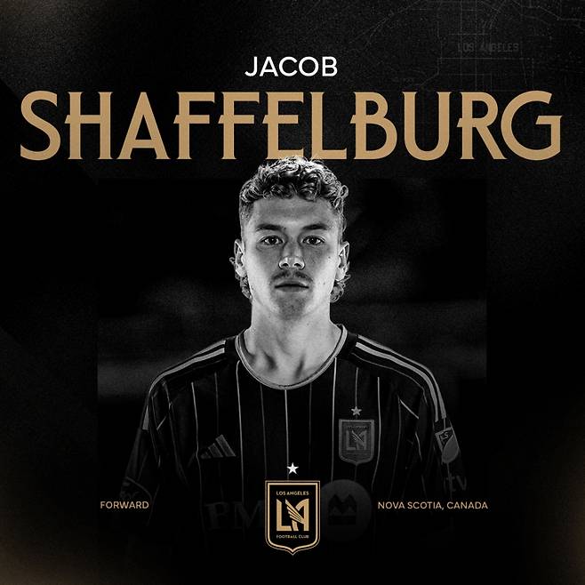 손흥민 소속팀 로스앤젤레스(LA)FC로 이적한 캐나다 국가대표 윙어 제이콥 샤펠버그. /사진=LAFC SNS 캡처