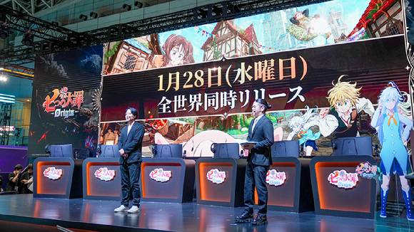 지난 9월 일본 지바현 마쿠하리 멧세에서 열린 '도쿄게임쇼 2025'에서 넷마블이 신작 '일곱 개의 대죄: 오리진' 제작발표회를 진행하고 있다. [사진=넷마블]