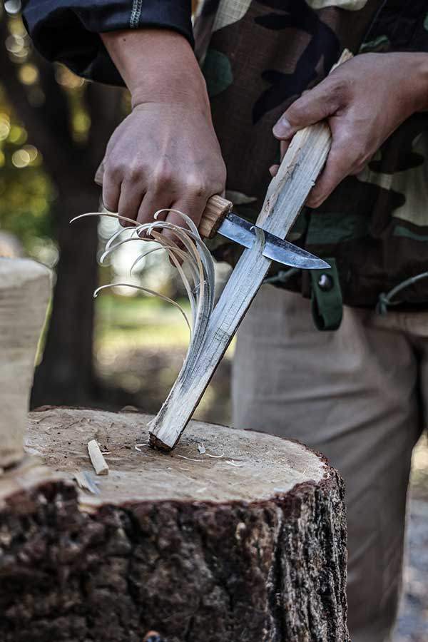 불쏘시개 만들기.