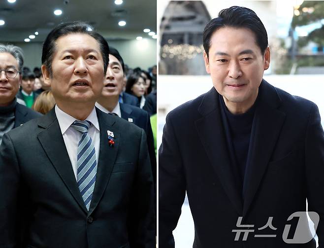정청래 더불어민주당 대표(왼쪽)와 장동혁 국민의힘 대표. (정청래 사진 더불어민주당 제공. 재판매 및 DB금지) 2025.12.25/뉴스1 ⓒ News1 김민지 기자