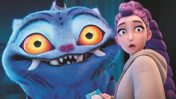 케이팝 데몬 헌터스의 호랑이 캐릭터 '더피'와 주인공 '루미' [사진=넷플릭스]