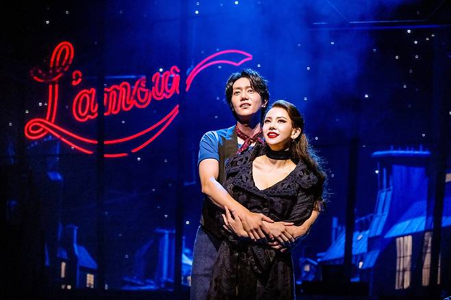 '물랑루즈!'의 '크리스티앙' 차윤해(왼쪽), '사틴' 김지우 배우. /CJ ENM