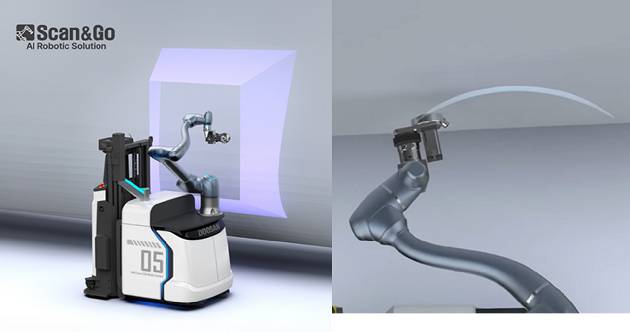 두산로보틱스와 메이플어드밴스드로보틱스의 스캔앤고. [사진= 두산로보틱스]
