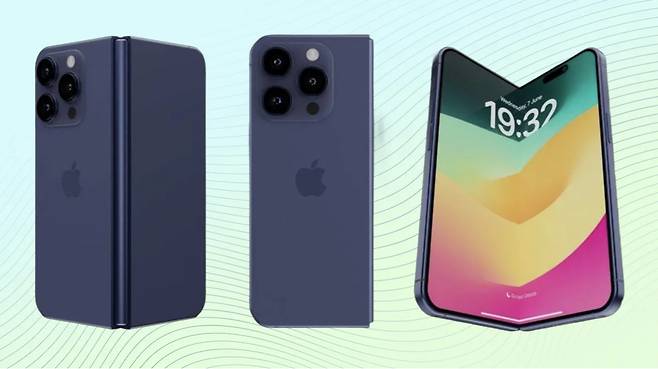 A leaked Apple foldable iPhone model provided by outlet Apple Insider [APPLE INSIDER]