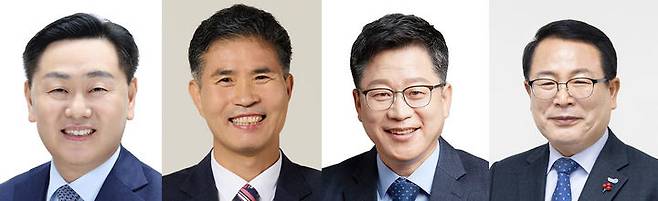 왼쪽부터 김관영, 이원택, 안호영, 정헌율 *재판매 및 DB 금지