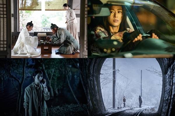 영화 ‘왕과 사는 남자’, ‘군체’, ‘폭설’, ‘살목지’ 스틸컷 (왼쪽 위부터 시계방향)