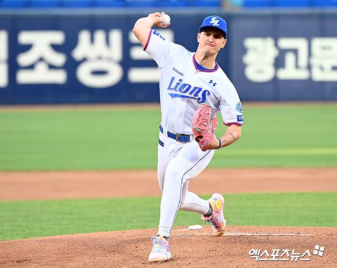 2020~2023시즌 KBO리그 삼성 라이온즈에서 에이스로 활약했던 미국 출신 우완 파이어볼러 데이비드 뷰캐넌. 사진 엑스포츠뉴스 DB