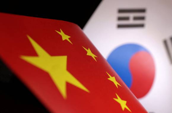 한국·중국 국기. [사진=로이터/연합뉴스]