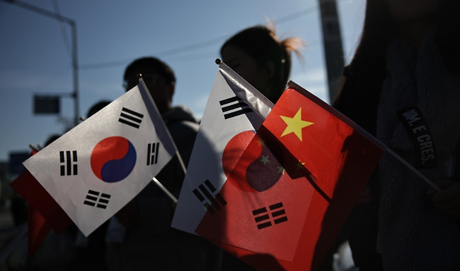 중국과 한국 국기 / 사진=EPA 연합뉴스