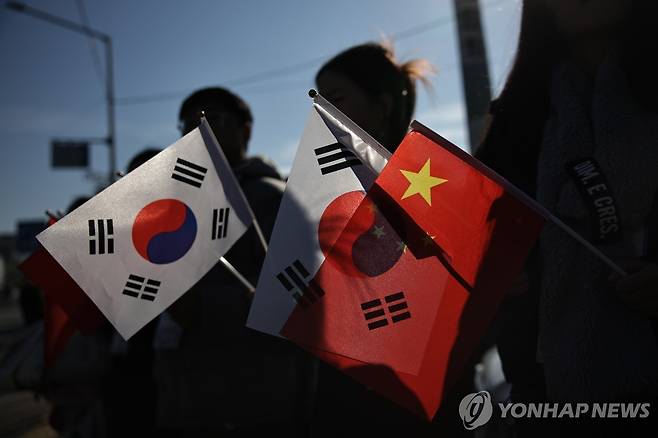 중국과 한국 국기 [EPA=연합뉴스 자료사진]