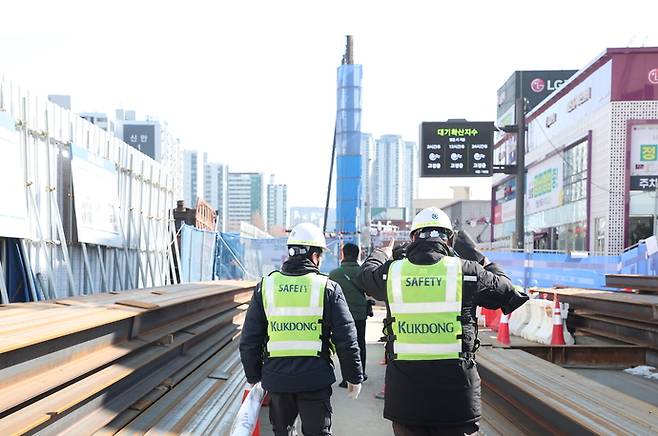 사진은 의왕시 전역에서 실시되고 있는 인동선 공사현장 모습. 사진=의왕시청