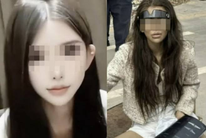 캄보디아로 간 뒤 연락이 끊겼던 중국 인플루언서가 길거리에서 노숙생활을 하는 모습으로 발견돼 충격을 주고 있다. (사진=온라인커뮤니티 캡처)