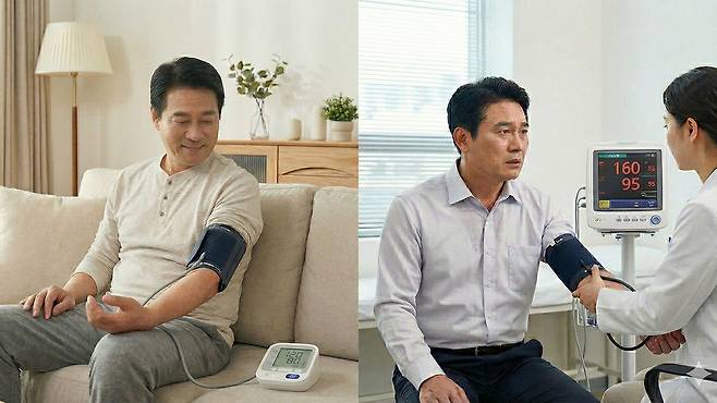 집에서는 정상, 병원에서 수치가 높아지는 '백의 고혈압' 환자의 약 30%가 고혈압으로 진행된다｜출처: Gemini