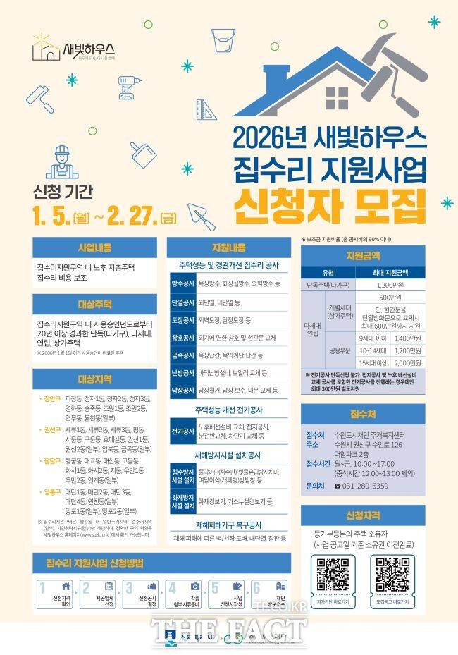 새빛하우스 신청자 모집 포스터. /수원시