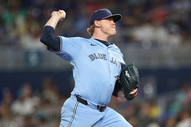 <yonhap photo-2057="">오카모토 영입에 따라 토론토 40인 로스터에서 제외된 팩스턴 슐츠. [AFP=연합뉴스]</yonhap>