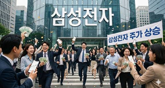 삼성전자 주가 상승 이미지 [사진=제미나이 AI 생성 이미지]