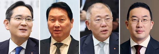 이재용, 최태원, 정의선, 구광모(왼쪽부터)