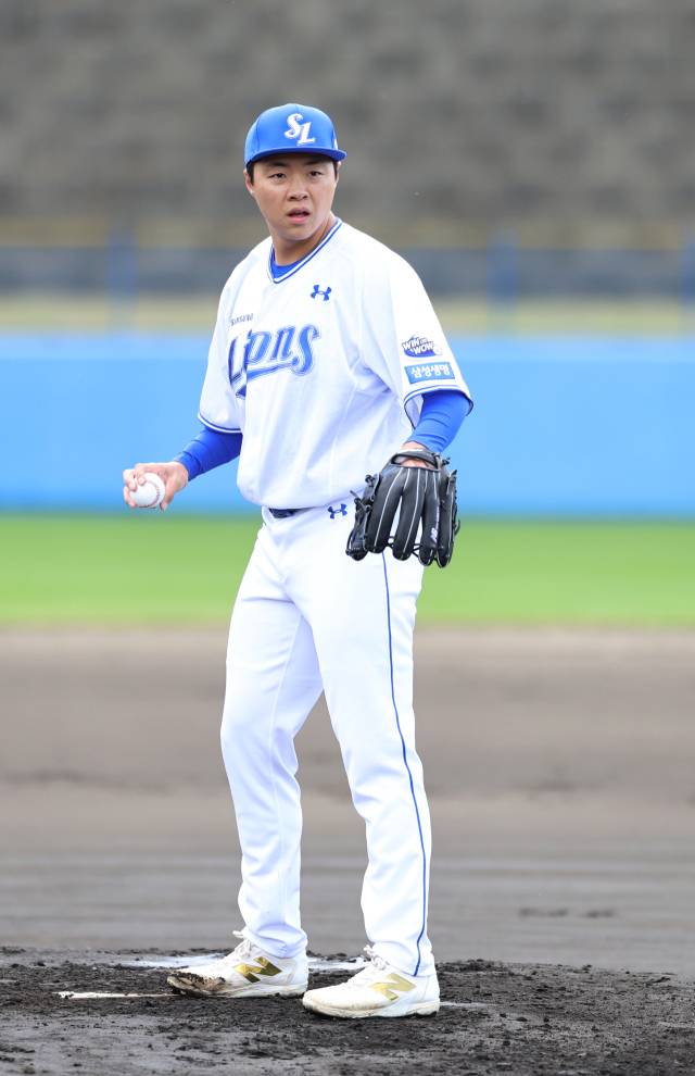 삼성 라이온즈의 김무신. 삼성 제공