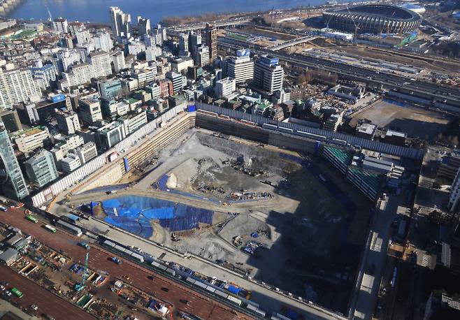 서울 강남구 삼성동 현대 글로벌비즈니스콤플렉스 부지 일대. (사진=연합뉴스)