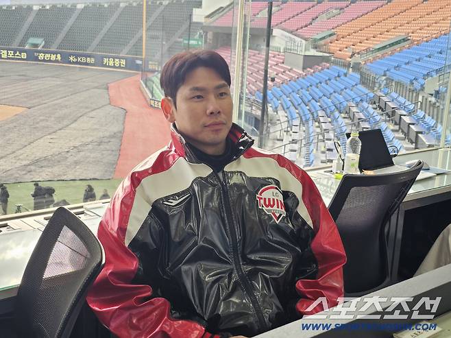 잠실 시무식 현장에서 만난 LG 홍창기. 김영록 기자