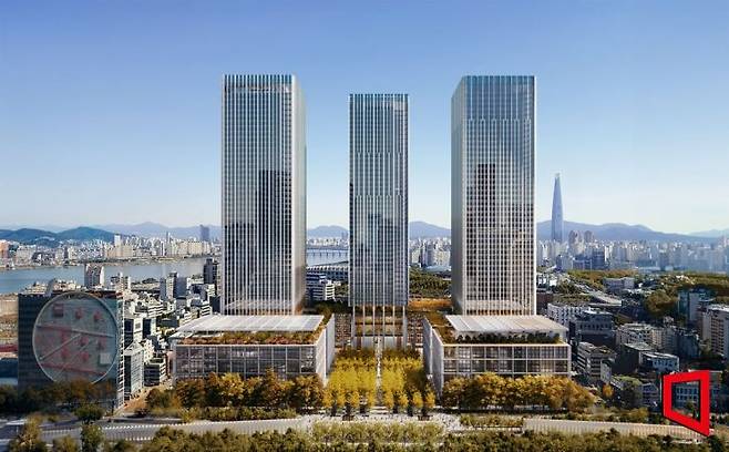 서울시와 현대차가 삼성동 한전 부지에 짓는 GBC 추가 협상을 마무리했다고 6일 밝혔다. GBC에는 최고 49층, 3개동에 업무·호텔·판매시설과 공연장, 전시장 등이 조성되며 2031년 말 준공을 목표로 한다. GBC 조감도. 서울시 제공
